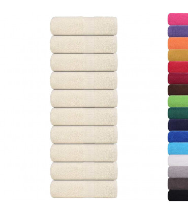vidaXL Guest Towels 10 pcs Cream 30x50 cm 360 gsm 100% Cotton