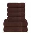 vidaXL 6 Piece Towel Set Brown 360 gsm 100% Cotton