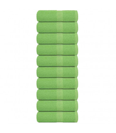 vidaXL Guest Towels 10 pcs Apple Green 30x50 cm 360 gsm 100% Cotton