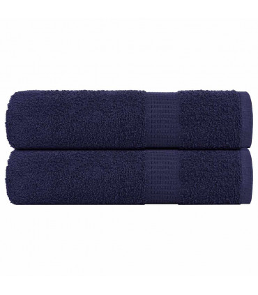 vidaXL Hand Towels 2 pcs Navy Blue 50x100 cm 360 gsm 100% Cotton