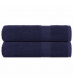 vidaXL Hand Towels 2 pcs Navy Blue 50x100 cm 360 gsm 100% Cotton