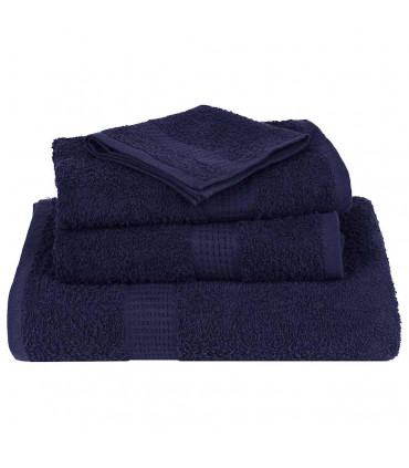 vidaXL Hand Towels 2 pcs Navy Blue 50x100 cm 360 gsm 100% Cotton