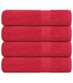 vidaXL Hand Towels 4 pcs Red 50x100 cm 360 gsm 100% Cotton