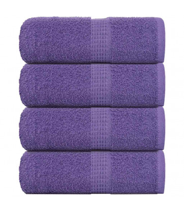 vidaXL Guest Towels 4 pcs Purple 30x50 cm 360 gsm 100% Cotton