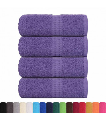 vidaXL Guest Towels 4 pcs Purple 30x50 cm 360 gsm 100% Cotton
