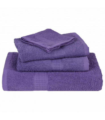 vidaXL Guest Towels 4 pcs Purple 30x50 cm 360 gsm 100% Cotton