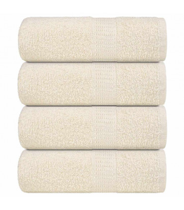 vidaXL Guest Towels 4 pcs Cream 30x50 cm 360 gsm 100% Cotton