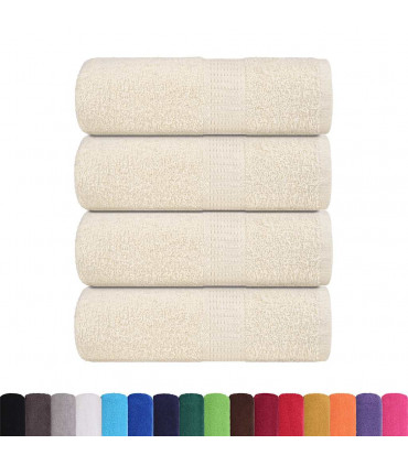 vidaXL Guest Towels 4 pcs Cream 30x50 cm 360 gsm 100% Cotton