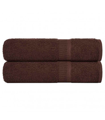 vidaXL Hand Towels 2 pcs Brown 50x100 cm 360 gsm 100% Cotton