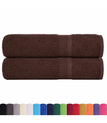 vidaXL Hand Towels 2 pcs Brown 50x100 cm 360 gsm 100% Cotton