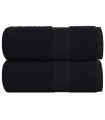 vidaXL Guest Towels 2 pcs Black 30x50 cm 360 gsm 100% Cotton