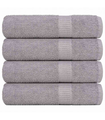 vidaXL Hand Towels 4 pcs Grey 50x100 cm 360 gsm 100% Cotton
