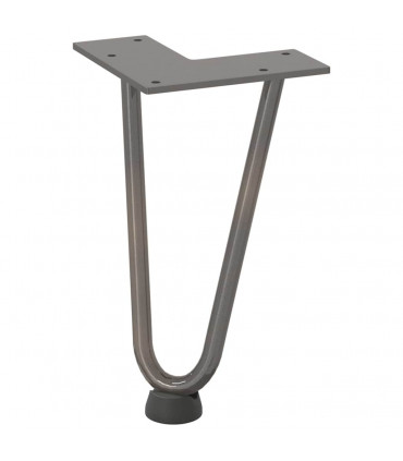 vidaXL Hairpin Table Legs 4 pcs Natural Steel 20 cm Solid Steel