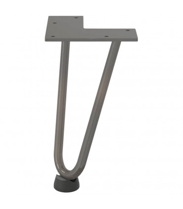 vidaXL Hairpin Table Legs 4 pcs Natural Steel 20 cm Solid Steel