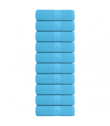 vidaXL Guest Towels 10 pcs Turquoise 30x50 cm 360 gsm 100% Cotton