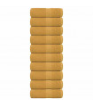 vidaXL Guest Towels 10 pcs Gold 30x50 cm 360 gsm 100% Cotton