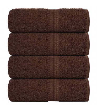 vidaXL Guest Towels 4 pcs Brown 30x50 cm 360 gsm 100% Cotton