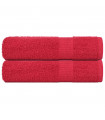 vidaXL Bath Towels 2 pcs Red 100x150 cm 360 gsm 100% Cotton