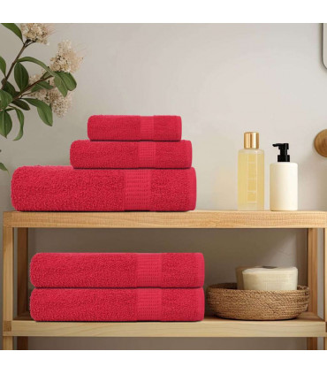 vidaXL Bath Towels 2 pcs Red 100x150 cm 360 gsm 100% Cotton