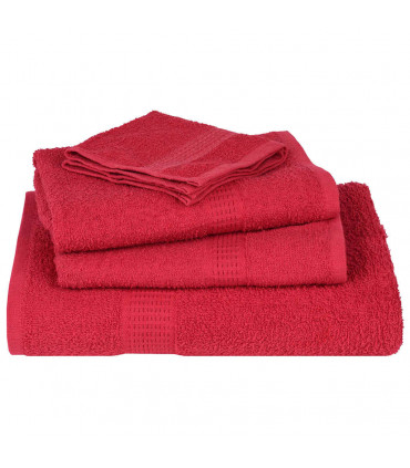 vidaXL Bath Towels 2 pcs Red 100x150 cm 360 gsm 100% Cotton