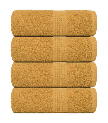 vidaXL Guest Towels 4 pcs Gold 30x50 cm 360 gsm 100% Cotton