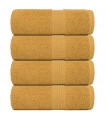 vidaXL Guest Towels 4 pcs Gold 30x50 cm 360 gsm 100% Cotton