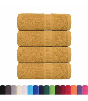 vidaXL Guest Towels 4 pcs Gold 30x50 cm 360 gsm 100% Cotton