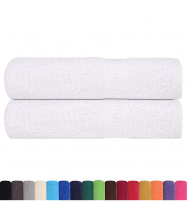 vidaXL Hand Towels 2 pcs White 50x100 cm 360 gsm 100% Cotton