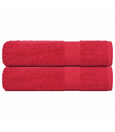 vidaXL Hand Towels 2 pcs Red 50x100 cm 360 gsm 100% Cotton