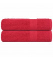 vidaXL Hand Towels 2 pcs Red 50x100 cm 360 gsm 100% Cotton
