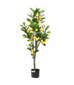 vidaXL Artificial Lemon Tree 136 Leaves 120 cm Green