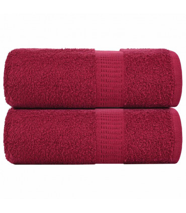 vidaXL Guest Towels 2 pcs Bordeaux 30x50 cm 360 gsm 100% Cotton