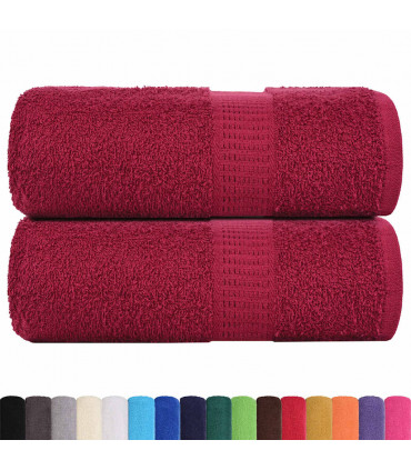 vidaXL Guest Towels 2 pcs Bordeaux 30x50 cm 360 gsm 100% Cotton