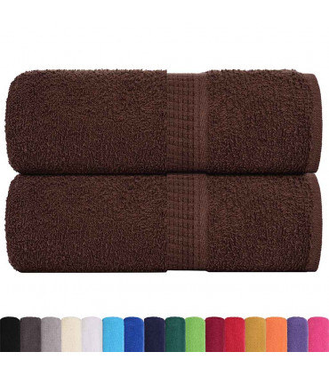 vidaXL Guest Towels 2 pcs Brown 30x50 cm 360 gsm 100% Cotton
