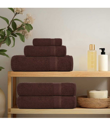 vidaXL Guest Towels 2 pcs Brown 30x50 cm 360 gsm 100% Cotton