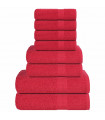vidaXL 8 Piece Towel Set Red 360 gsm 100% Cotton