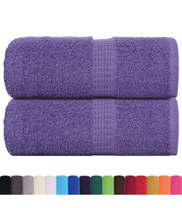 vidaXL Guest Towels 2 pcs Purple 30x50 cm 360 gsm 100% Cotton