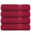 vidaXL Hand Towels 4 pcs Bordeaux 50x100 cm 360 gsm 100% Cotton