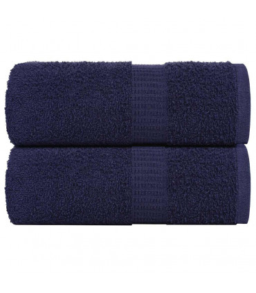 vidaXL Guest Towels 2 pcs Navy Blue 30x50 cm 360 gsm 100% Cotton