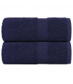 vidaXL Guest Towels 2 pcs Navy Blue 30x50 cm 360 gsm 100% Cotton