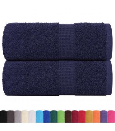 vidaXL Guest Towels 2 pcs Navy Blue 30x50 cm 360 gsm 100% Cotton