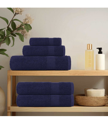 vidaXL Guest Towels 2 pcs Navy Blue 30x50 cm 360 gsm 100% Cotton
