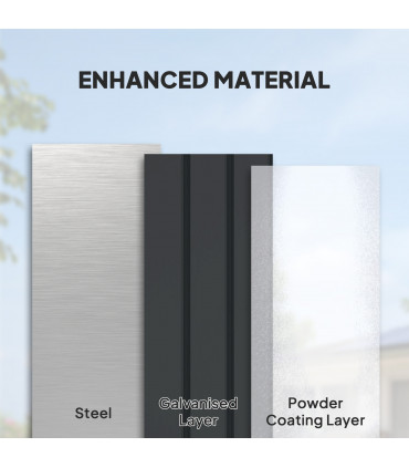 Outsunny 400L Waterproof Metal Outdoor Storage Box with Lock and Keys