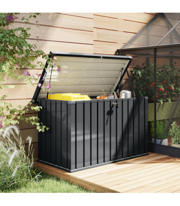 Outsunny 400L Waterproof Metal Outdoor Storage Box with Lock and Keys
