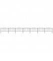 Garden Fence with Spear Top Steel (1.25-1.5)x11.9 m Black