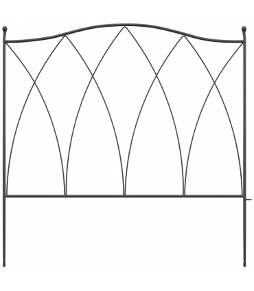 Outsunny 5PCs Decorative Garden Fencing Metal Border Edging