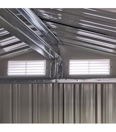 Outsunny 5ft x 4.3ft Outdoor Metal Storage Shed with Sliding Door Sloped Roof