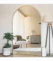 Akiko - Full Length Gold Metal Arched Mirror - 180cm x 105cm.