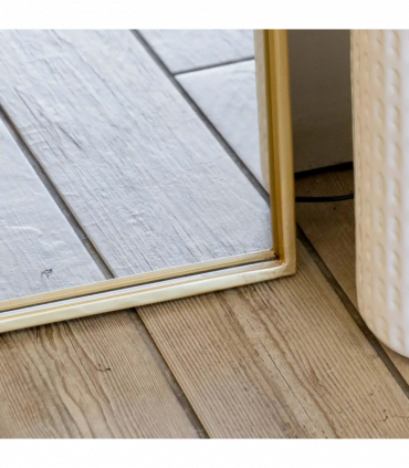 Akiko - Full Length Gold Metal Arched Mirror - 180cm x 105cm.