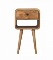 Artisan Furniture Solid Wood Mini Oak-ish Curve Lower Bedside